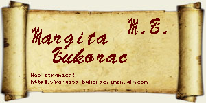 Margita Bukorac vizit kartica